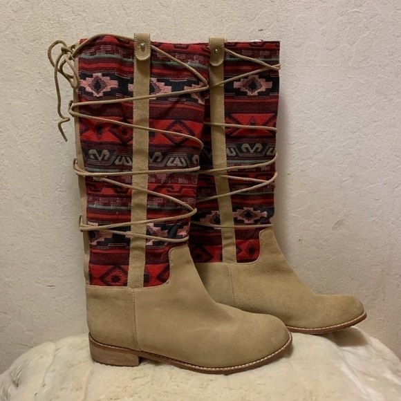 Matt Bernson Aztec Womens Suede Knee High Boots - Picture 2 of 7